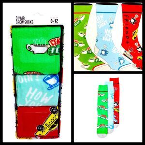 New bioworld Friends The TV Show Crew Socks 3 Pair Pack Men's Size 8-12